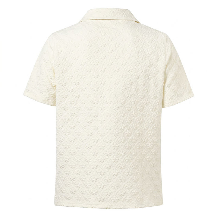 Chemise légère décontractée pour homme, col cubain, en polyester - image 5