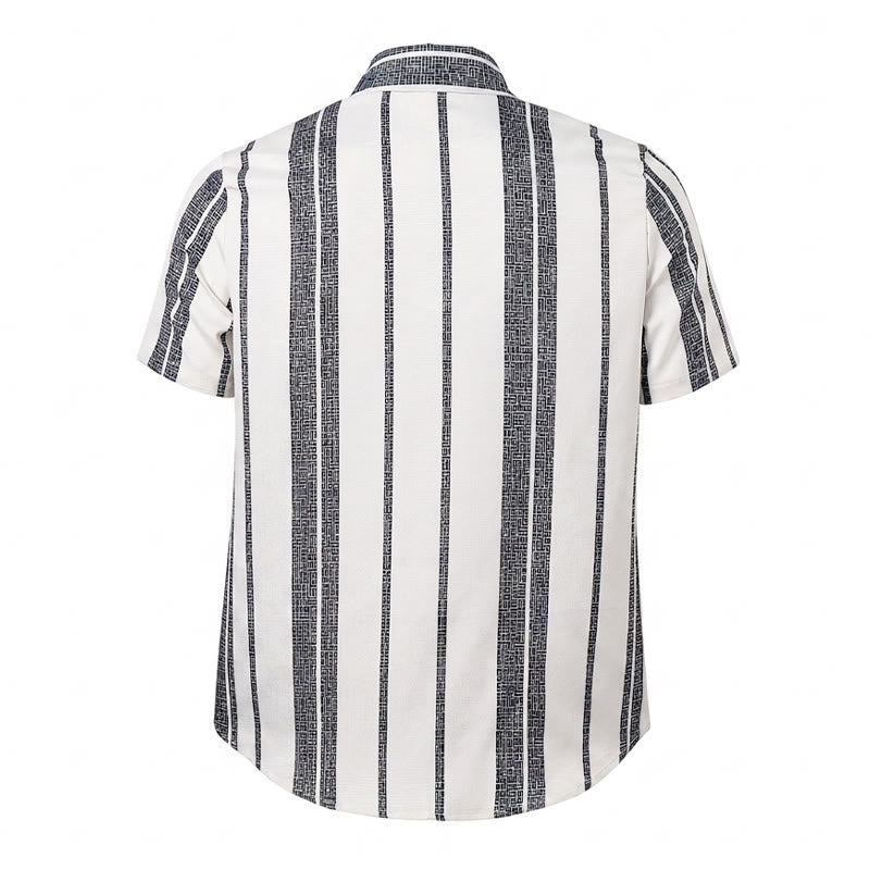 Chemise en lin rayée décontractée d'été pour la plage et les vacances tropicales - image 10