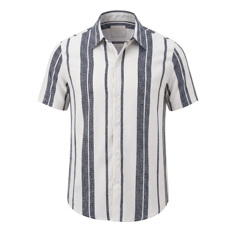 Chemise en lin rayée décontractée d'été pour la plage et les vacances tropicales - image 9