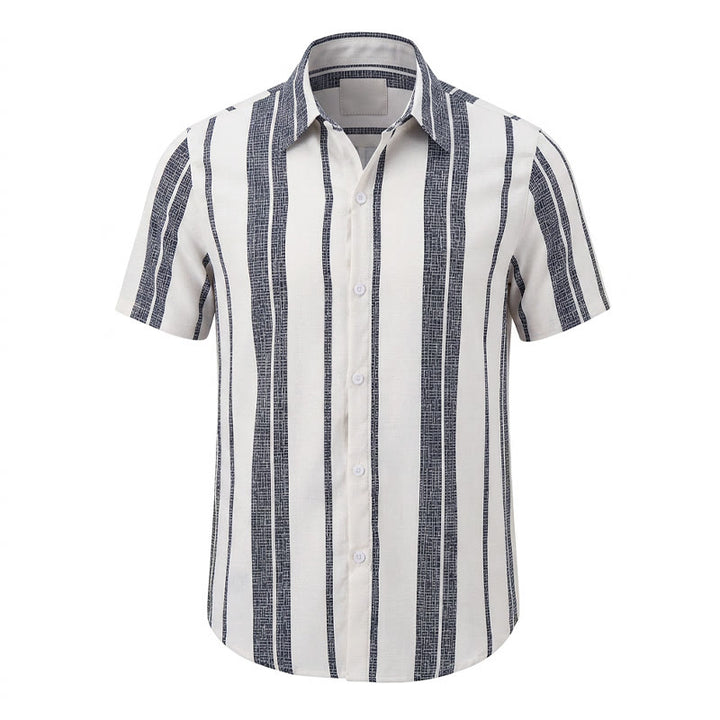 Chemise en lin rayée décontractée d'été pour la plage et les vacances tropicales - image 9