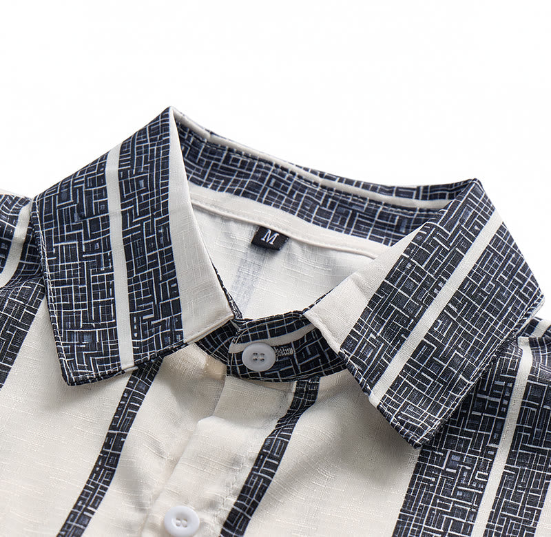 Chemise en lin rayée décontractée d'été pour la plage et les vacances tropicales - image 4