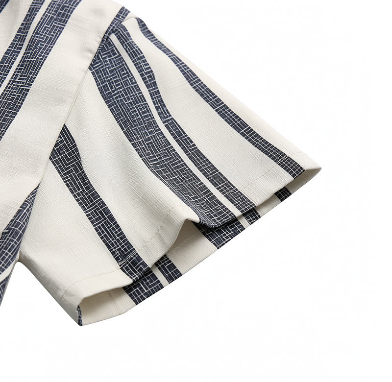 Chemise en lin rayée décontractée d'été pour la plage et les vacances tropicales - image 8