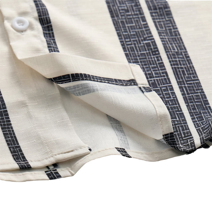 Chemise en lin rayée décontractée d'été pour la plage et les vacances tropicales - image 7
