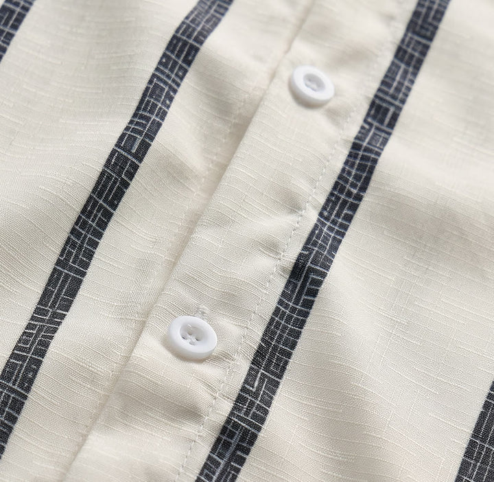 Chemise en lin rayée décontractée d'été pour la plage et les vacances tropicales - image 5