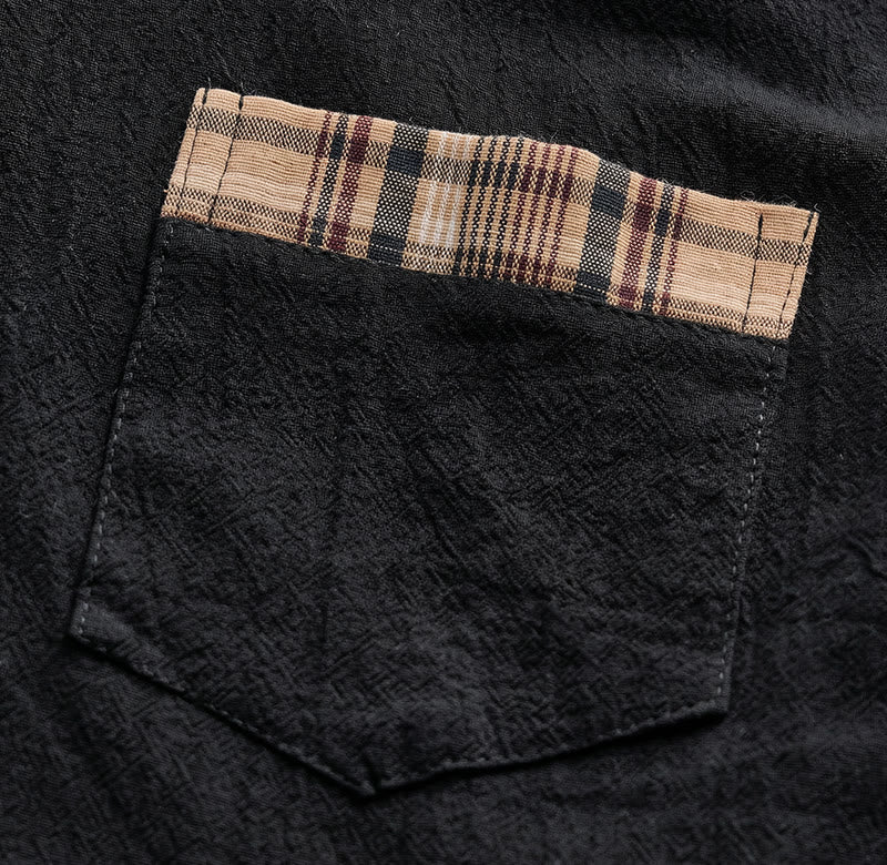 Chemise en coton patchwork à carreaux style vintage pour homme - image 11