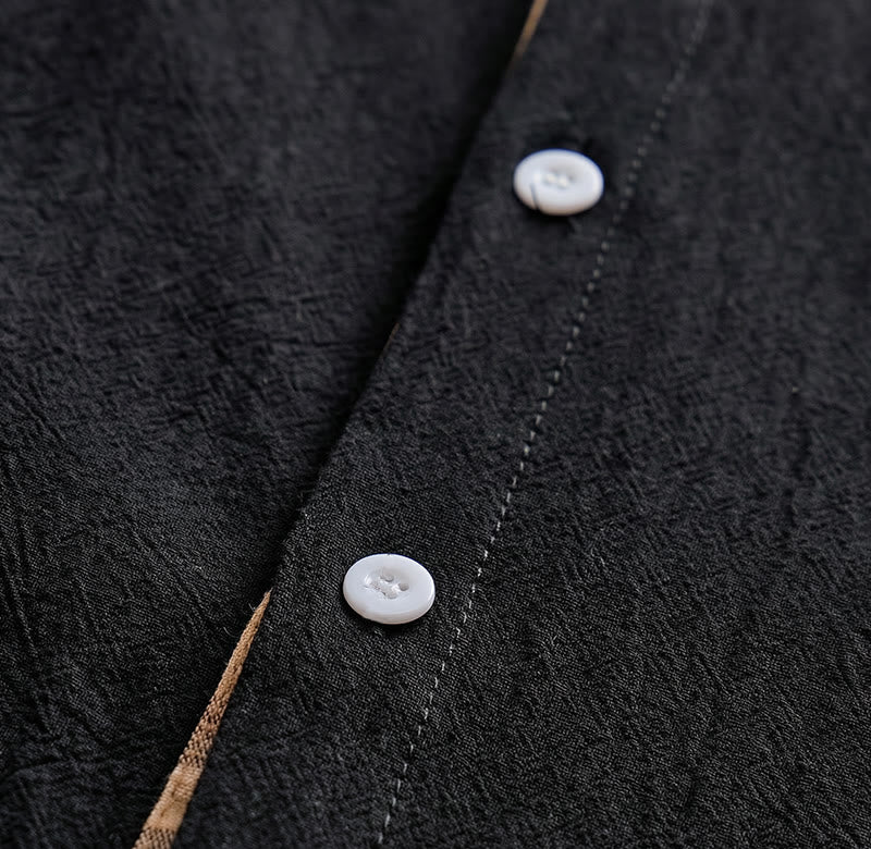 Chemise en coton patchwork à carreaux style vintage pour homme - image 10