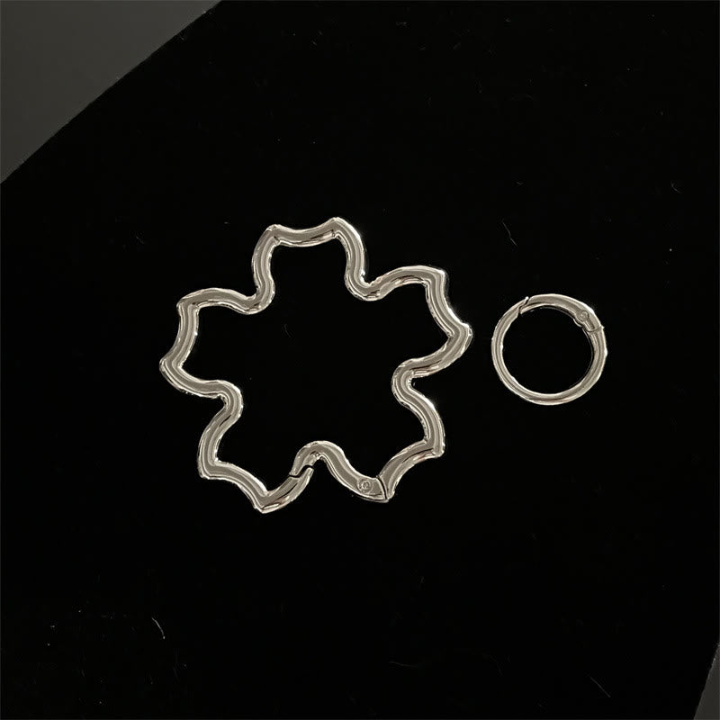 Collection de porte-clés de camping en métal à forme abstraite gothique - Fleur d'argent - image 11