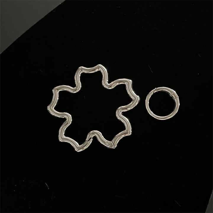 Collection de porte-clés de camping en métal à forme abstraite gothique - Fleur d'argent - image 11