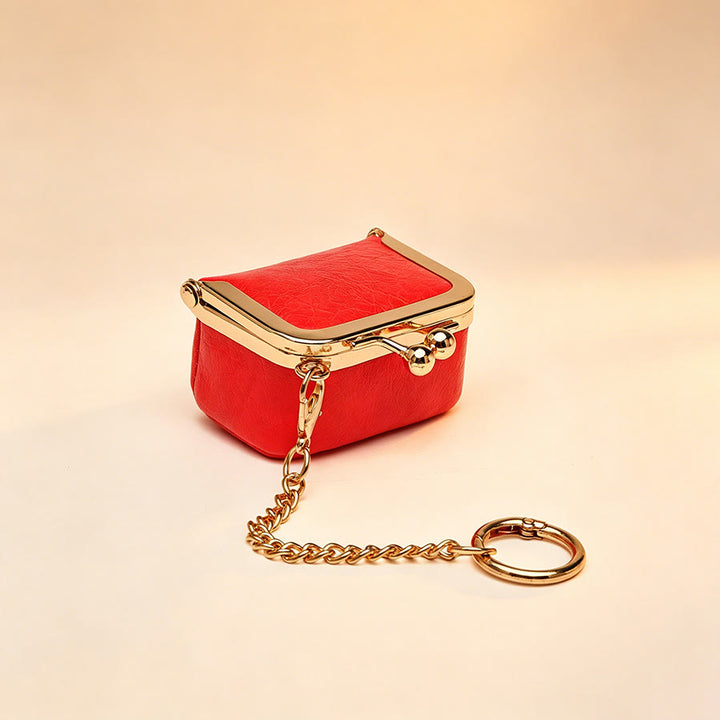 Mini breloque de sac à main en forme de baiser, petit porte-monnaie, porte-clés - Rouge - image 10
