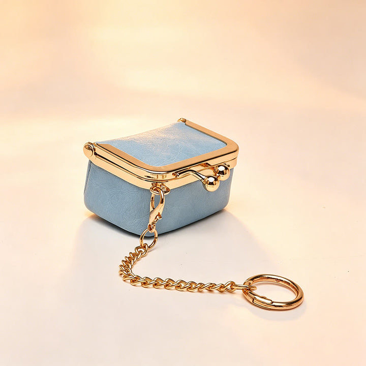 Mini breloque de sac à main en forme de baiser, petit porte-monnaie, porte-clés - Bleu - image 11