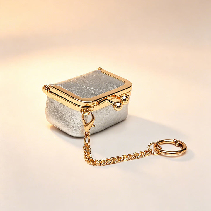 Mini breloque de sac à main en forme de baiser, petit porte-monnaie, porte-clés - Argent - image 13