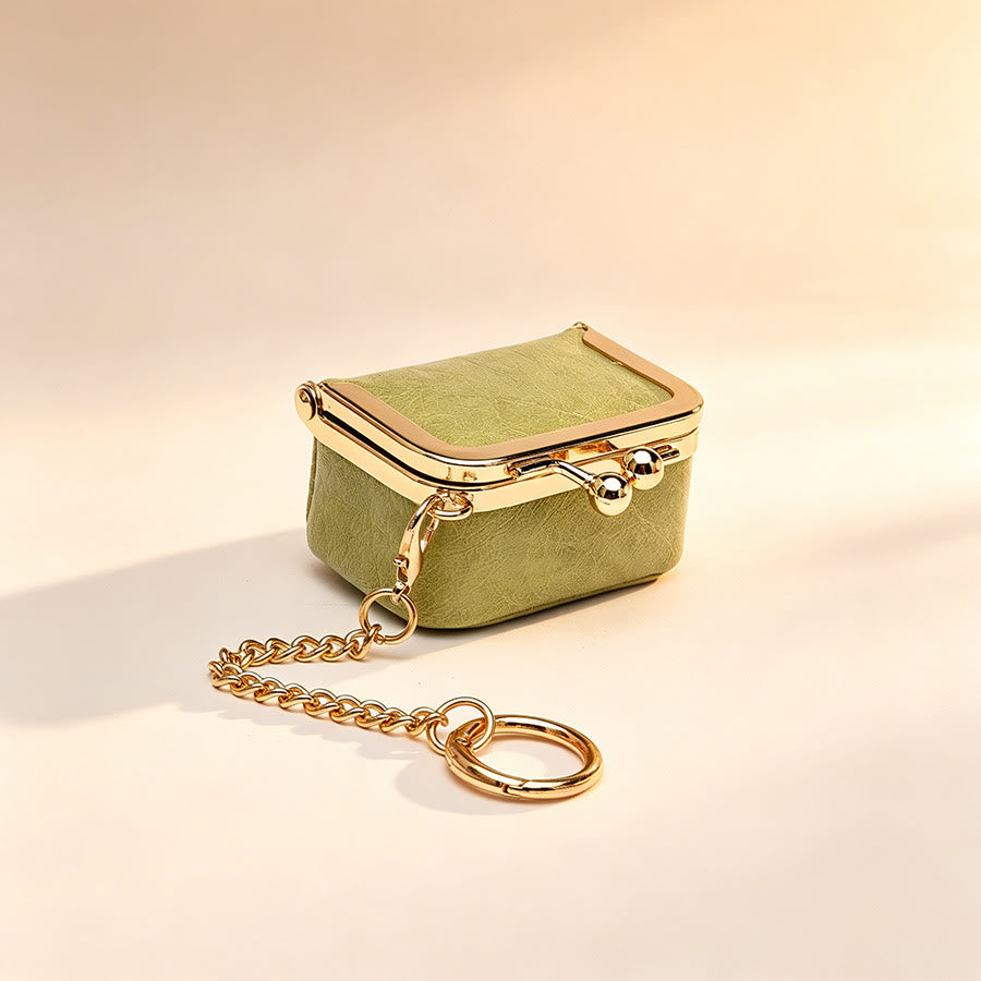 Mini breloque de sac à main en forme de baiser, petit porte-monnaie, porte-clés - Vert - image 8