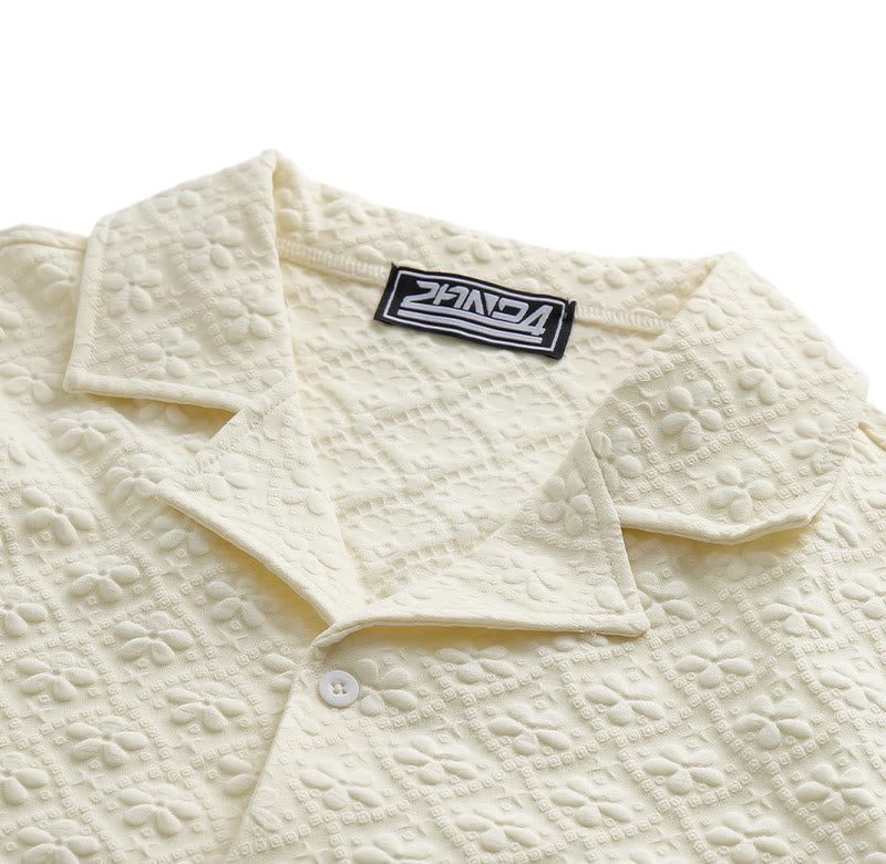 Chemise légère décontractée pour homme, col cubain, en polyester - image 6