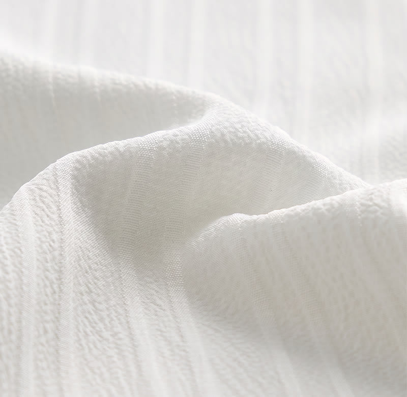 Chemise décontractée en jacquard rayé coton et lin pour homme - image 23