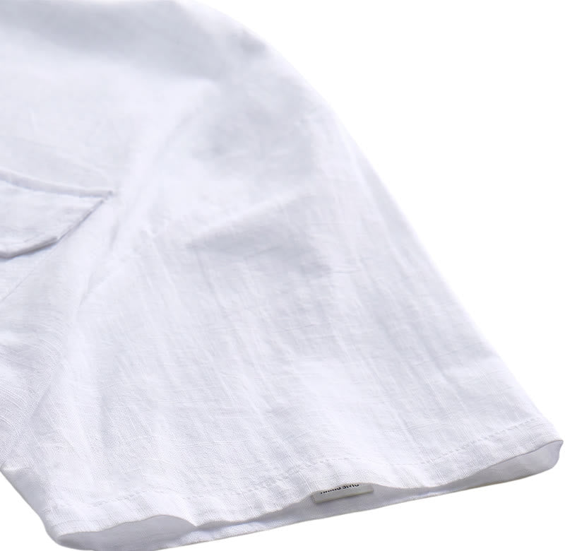 Chemises homme en pur coton uni, décontractées pour le bureau, couleur unie - image 10