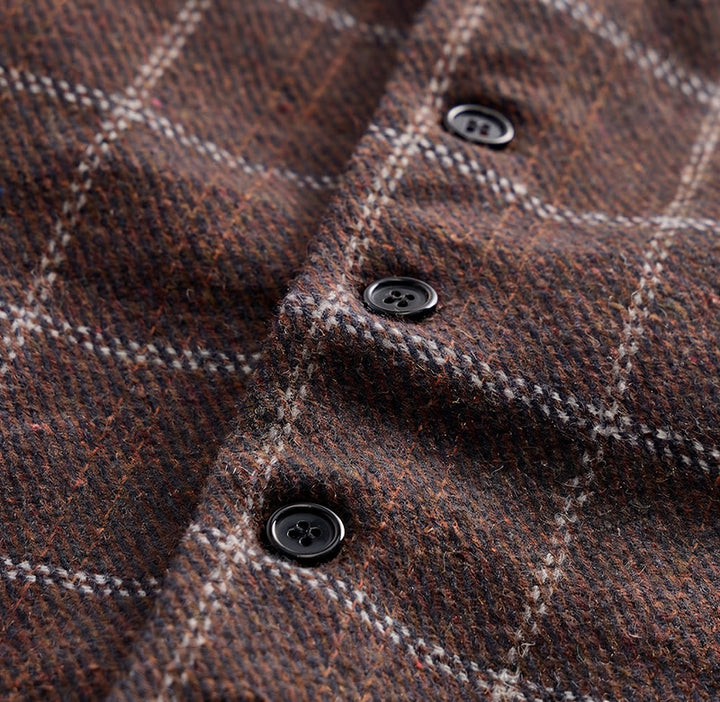 Gilet de costume à carreaux pour homme, col cranté, idéal pour les soirées et le quotidien. - image 8