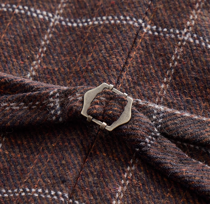 Gilet de costume à carreaux pour homme, col cranté, idéal pour les soirées et le quotidien. - image 11