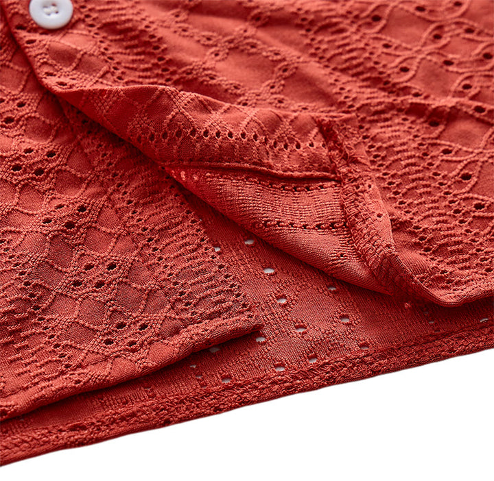 Chemise en coton jacquard décontractée et sportive pour homme - image 11