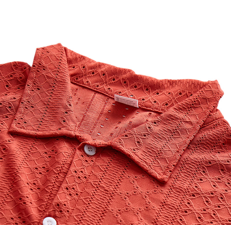 Chemise en coton jacquard décontractée et sportive pour homme - image 8