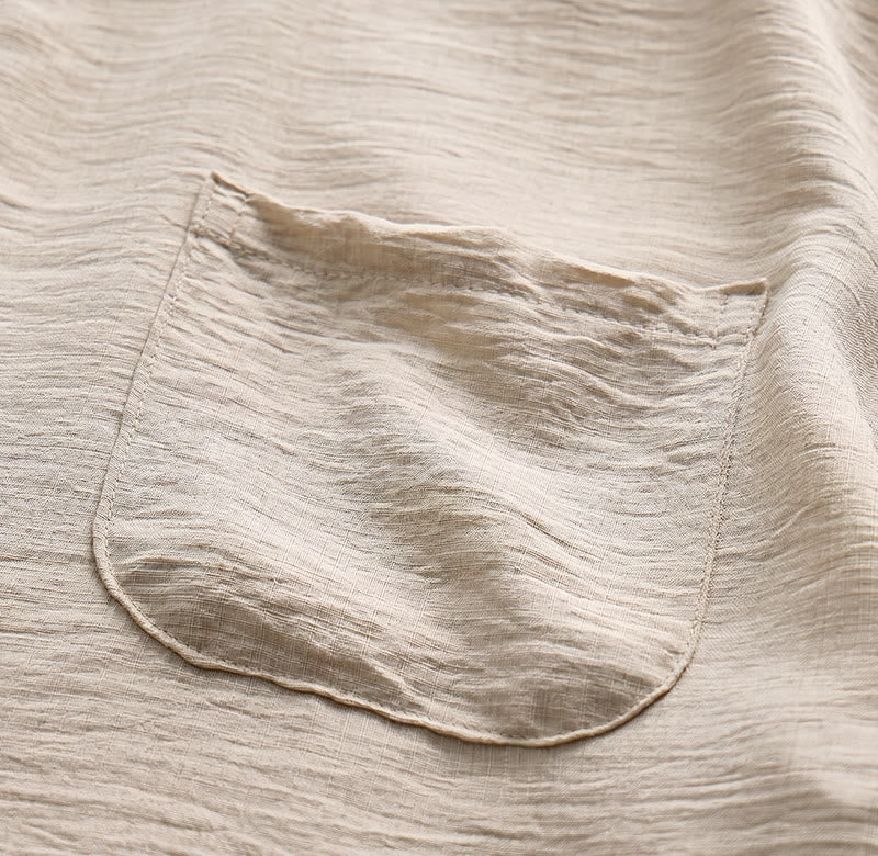 Chemises décontractées d'été pour hommes, à rayures contrastées et poche intérieure - image 11