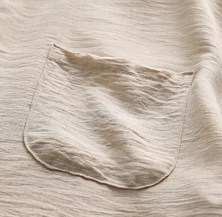 Chemises décontractées d'été pour hommes, à rayures contrastées et poche intérieure - image 11