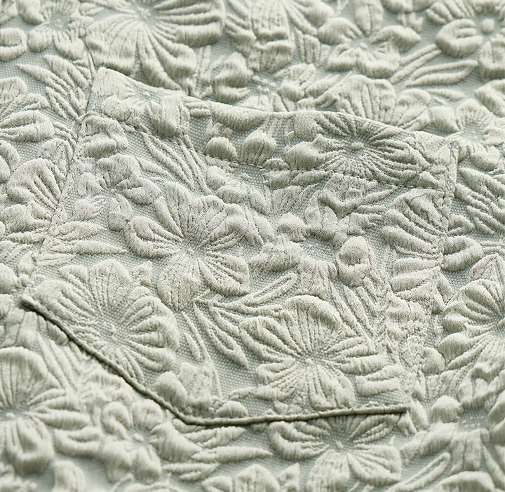 Chemises en coton texturé à motifs floraux pour hommes, idéales pour les vacances d'été et le quotidien. - image 8