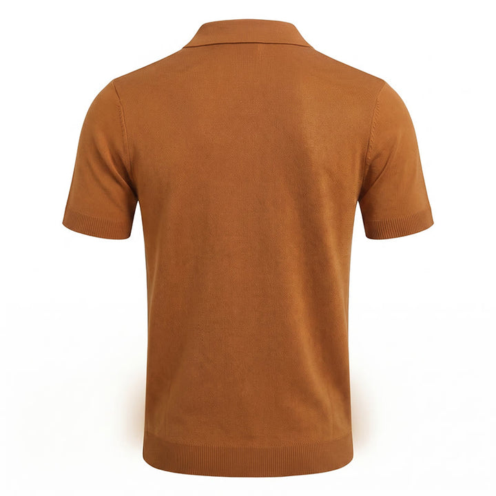 Polo d'été vintage pour homme, rayé, en maille jacquard à carreaux. - image 11
