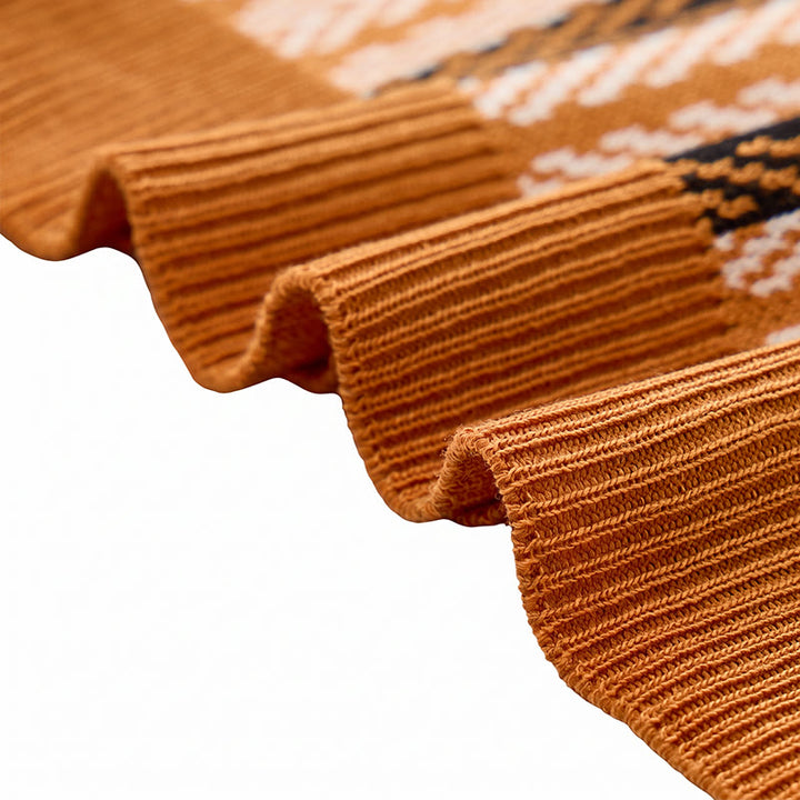 Polo d'été vintage pour homme, rayé, en maille jacquard à carreaux. - image 8