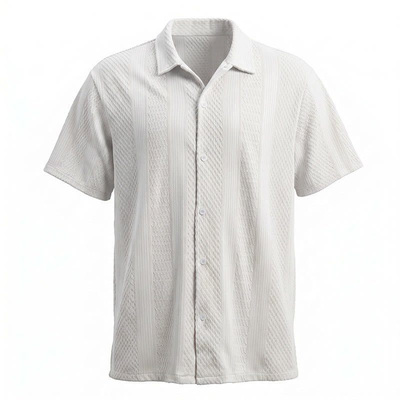 Chemise tricotée pour homme, unie, ajourée, agréable au toucher, idéale pour un usage quotidien en ville. - image 18