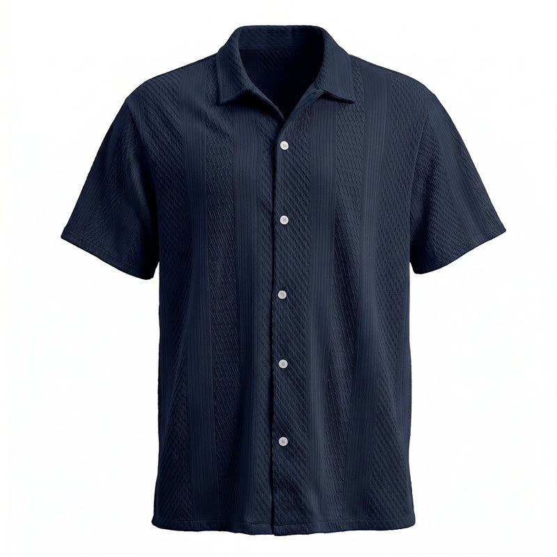 Chemise tricotée pour homme, unie, ajourée, agréable au toucher, idéale pour un usage quotidien en ville. - image 16