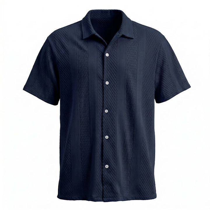 Chemise tricotée pour homme, unie, ajourée, agréable au toucher, idéale pour un usage quotidien en ville. - image 16