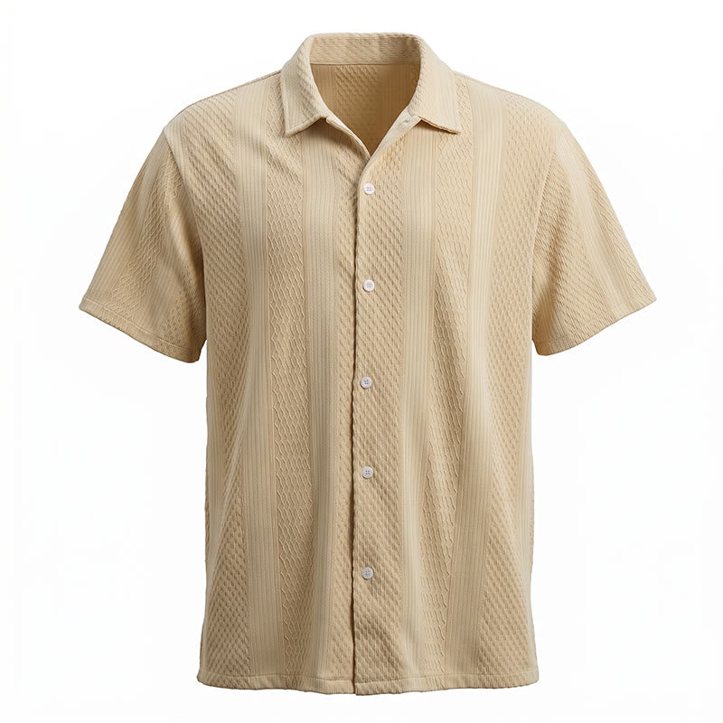 Chemise tricotée pour homme, unie, ajourée, agréable au toucher, idéale pour un usage quotidien en ville. - image 13