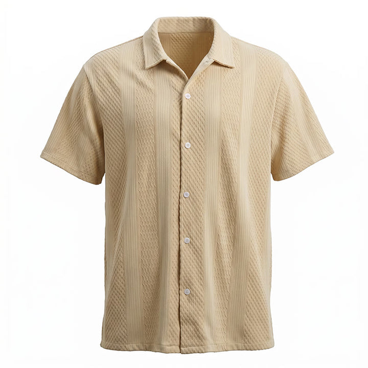 Chemise tricotée pour homme, unie, ajourée, agréable au toucher, idéale pour un usage quotidien en ville. - image 13