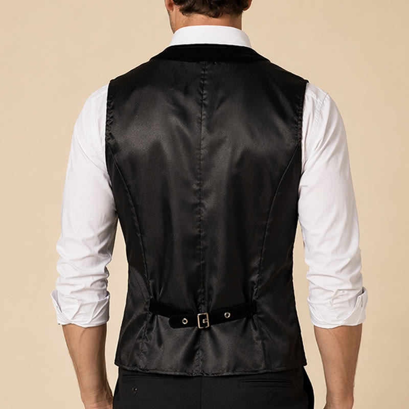 Gilet de costume élégant pour homme, style steampunk, à un bouton - image 2