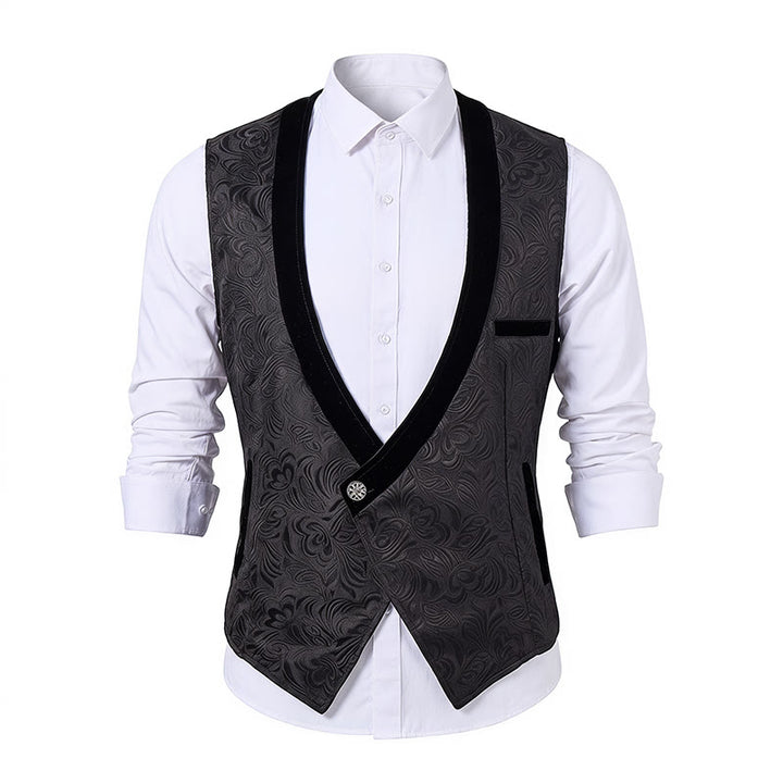 Gilet de costume élégant pour homme, style steampunk, à un bouton - image 9