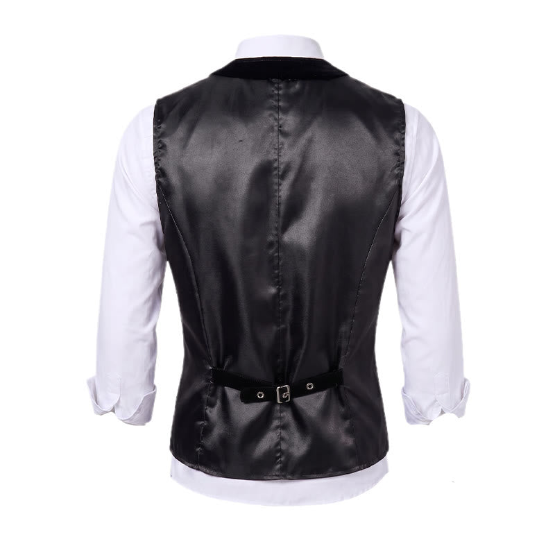 Gilet de costume élégant pour homme, style steampunk, à un bouton - image 10