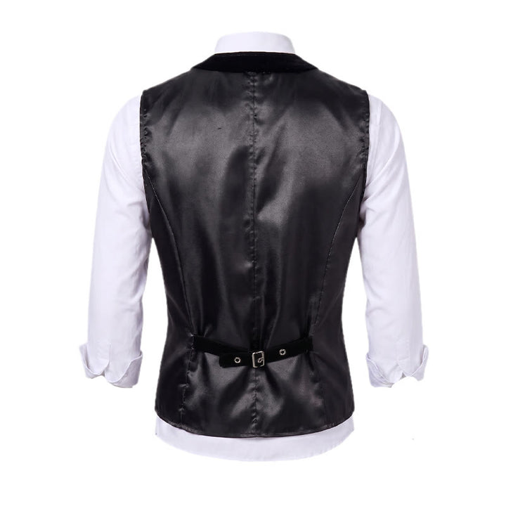Gilet de costume élégant pour homme, style steampunk, à un bouton - image 10