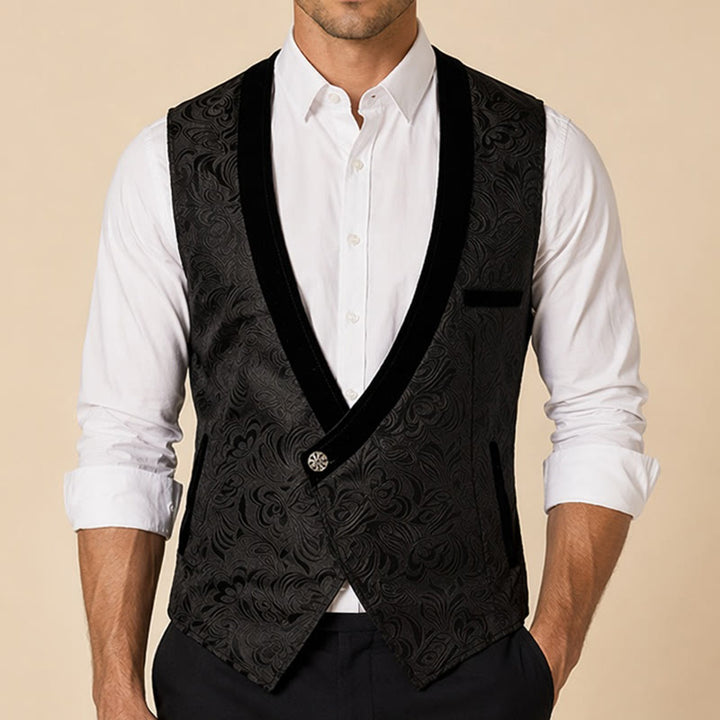 Gilet de costume élégant pour homme, style steampunk, à un bouton - image 1