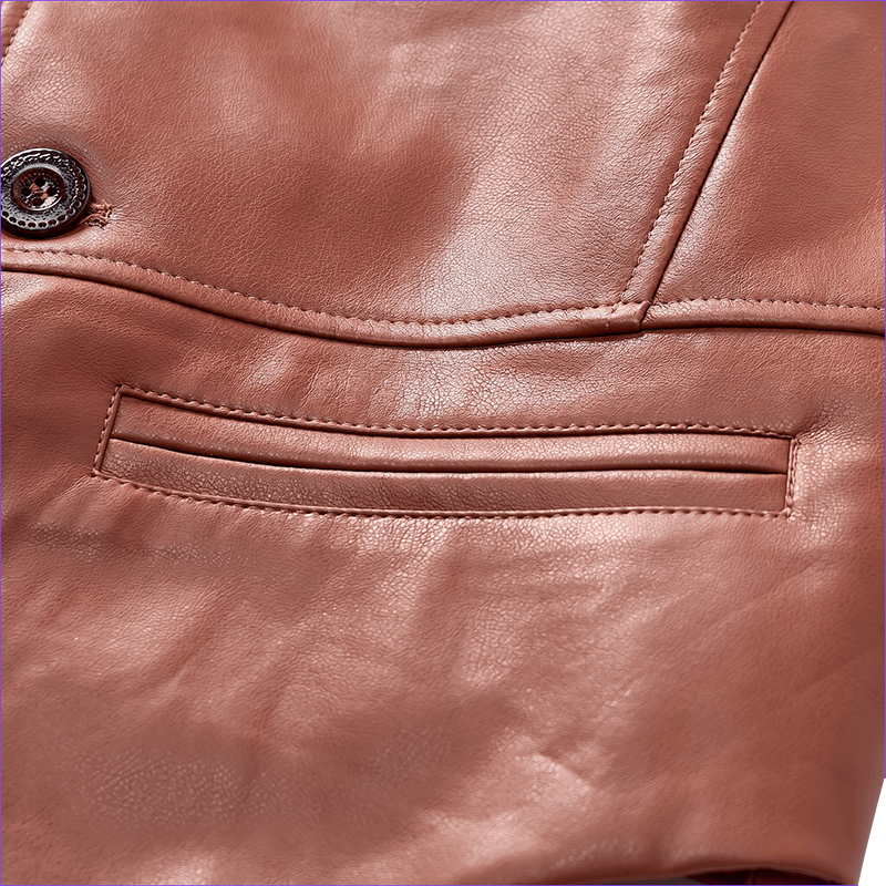 Gilet en cuir pour homme, quatre saisons, décontracté et élégant, à superposer - image 9