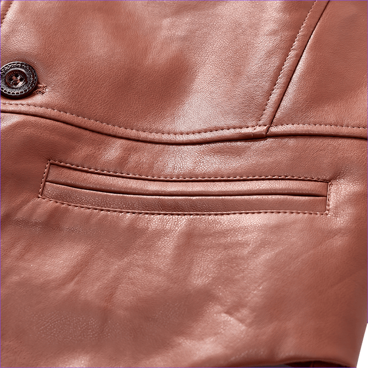 Gilet en cuir pour homme, quatre saisons, décontracté et élégant, à superposer - image 9