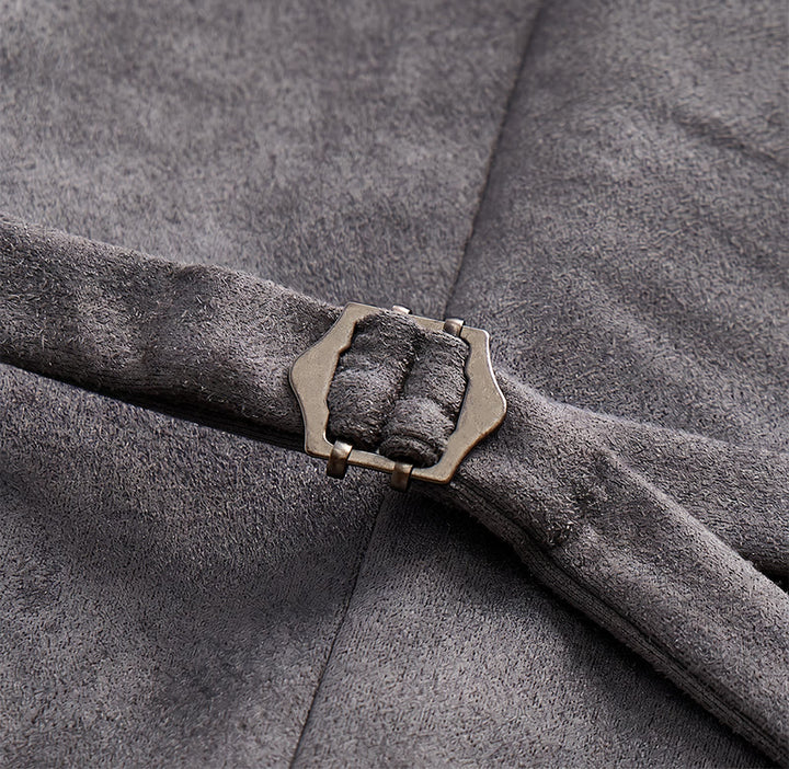 Gilet de costume rétro croisé pour homme avec chaîne en bronze - image 13