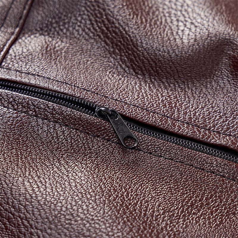 Gilet en cuir pour homme, 2 styles : épais ou fin, avec poches zippées - image 7