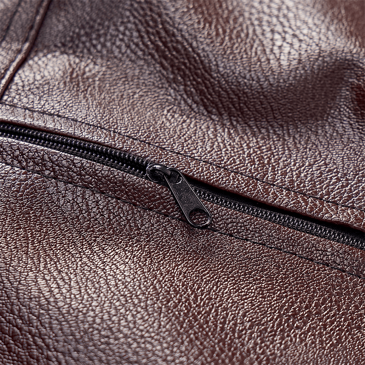 Gilet en cuir pour homme, 2 styles : épais ou fin, avec poches zippées - image 7