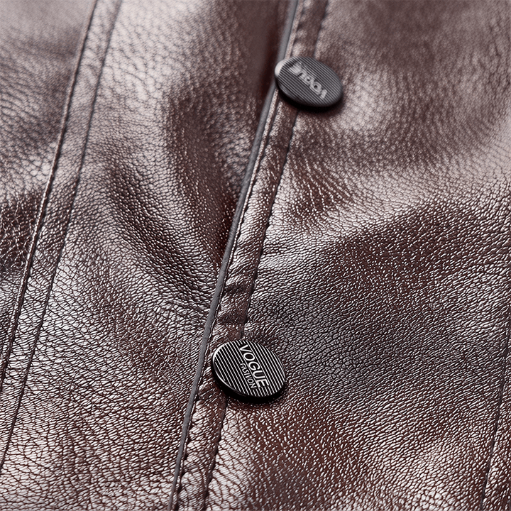 Gilet en cuir pour homme, 2 styles : épais ou fin, avec poches zippées - image 6