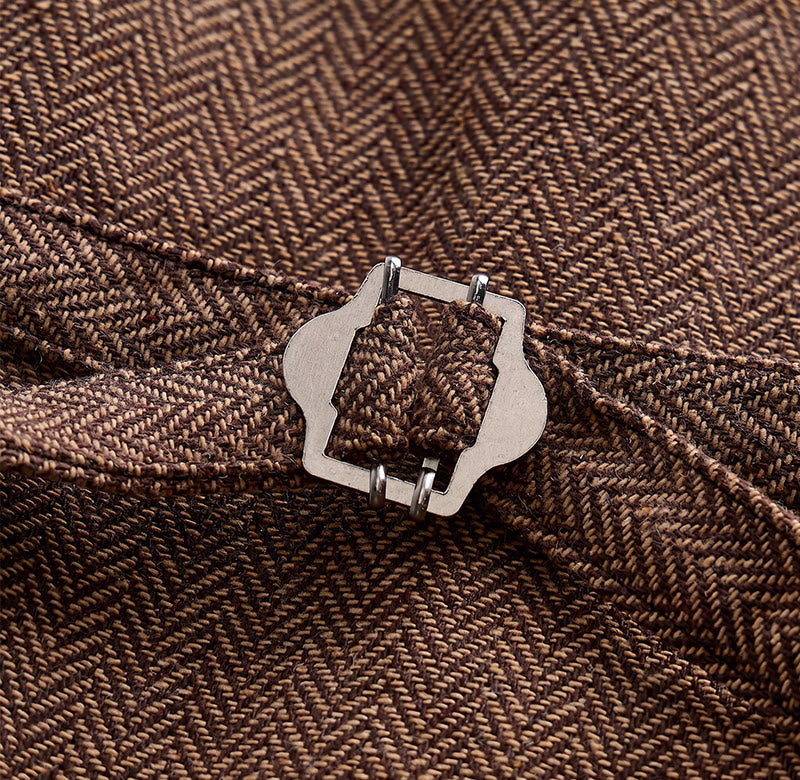 Gilet de costume vintage en tweed pour homme avec broche à chaîne royale - image 12
