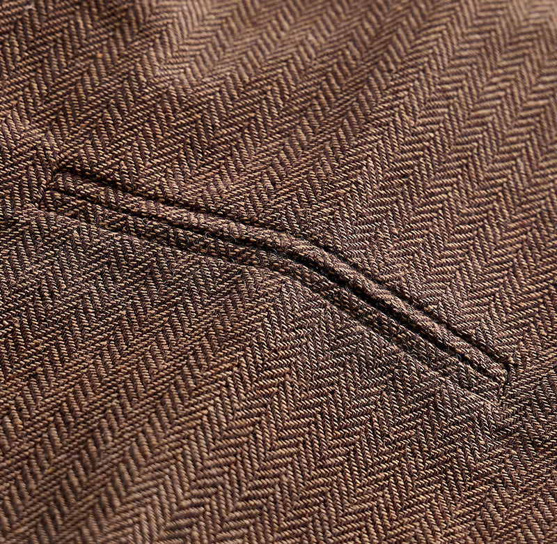 Gilet de costume vintage en tweed pour homme avec broche à chaîne royale - image 10