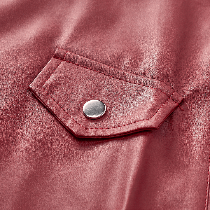 Gilet en cuir de motard asymétrique à fermeture éclair pour homme, style punk. - image 7