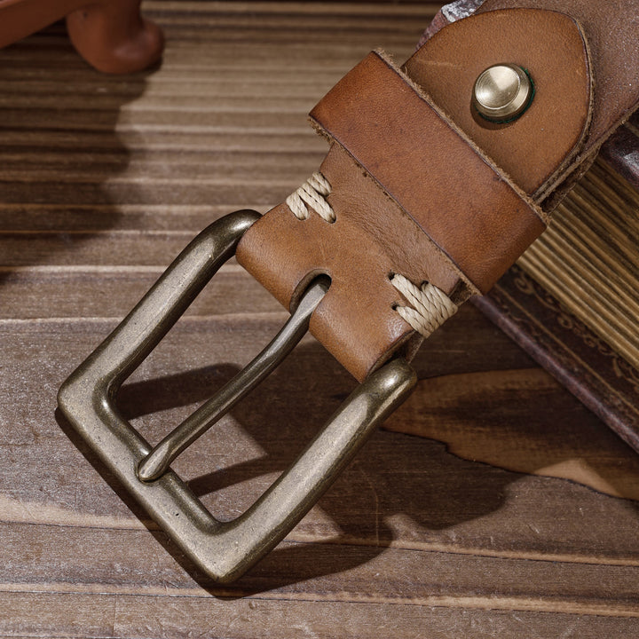 Ceinture en cuir tressé à la main sans trou - image 5