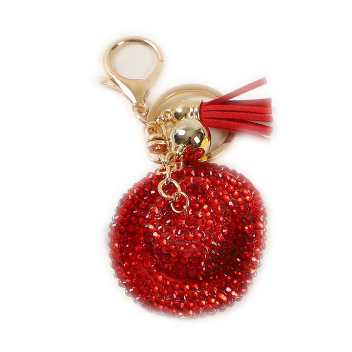Porte-clés chapeau de cowboy western à strass scintillants - Rouge foncé - image 7
