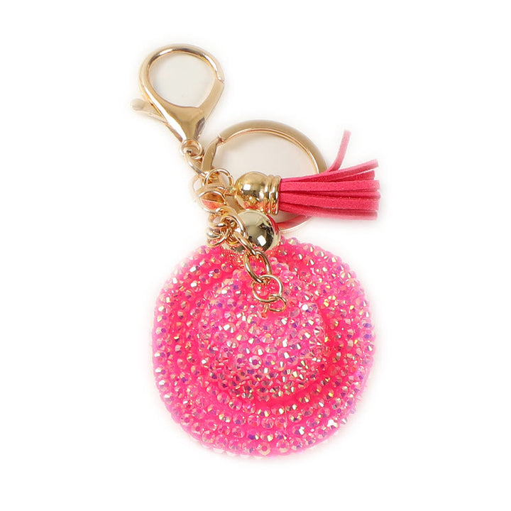 Porte-clés chapeau de cowboy western à strass scintillants - Rose - image 4
